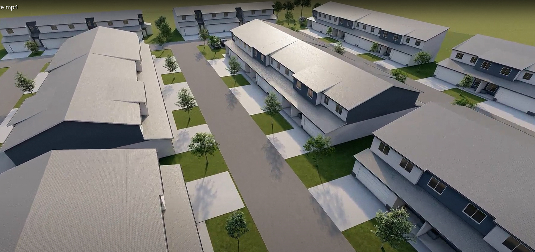 An arial view of Empire Lease Living homes