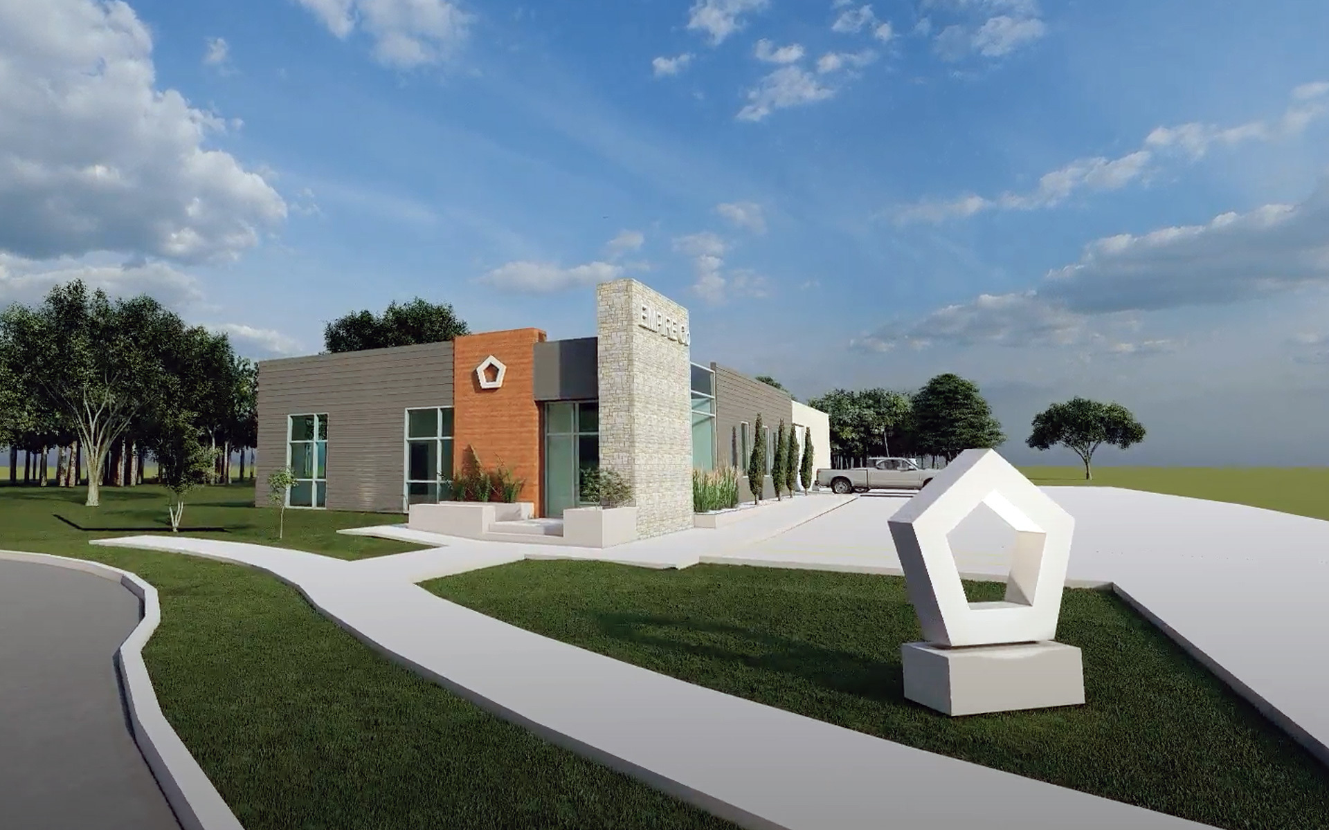 Rendering of the new Empire Co. office building