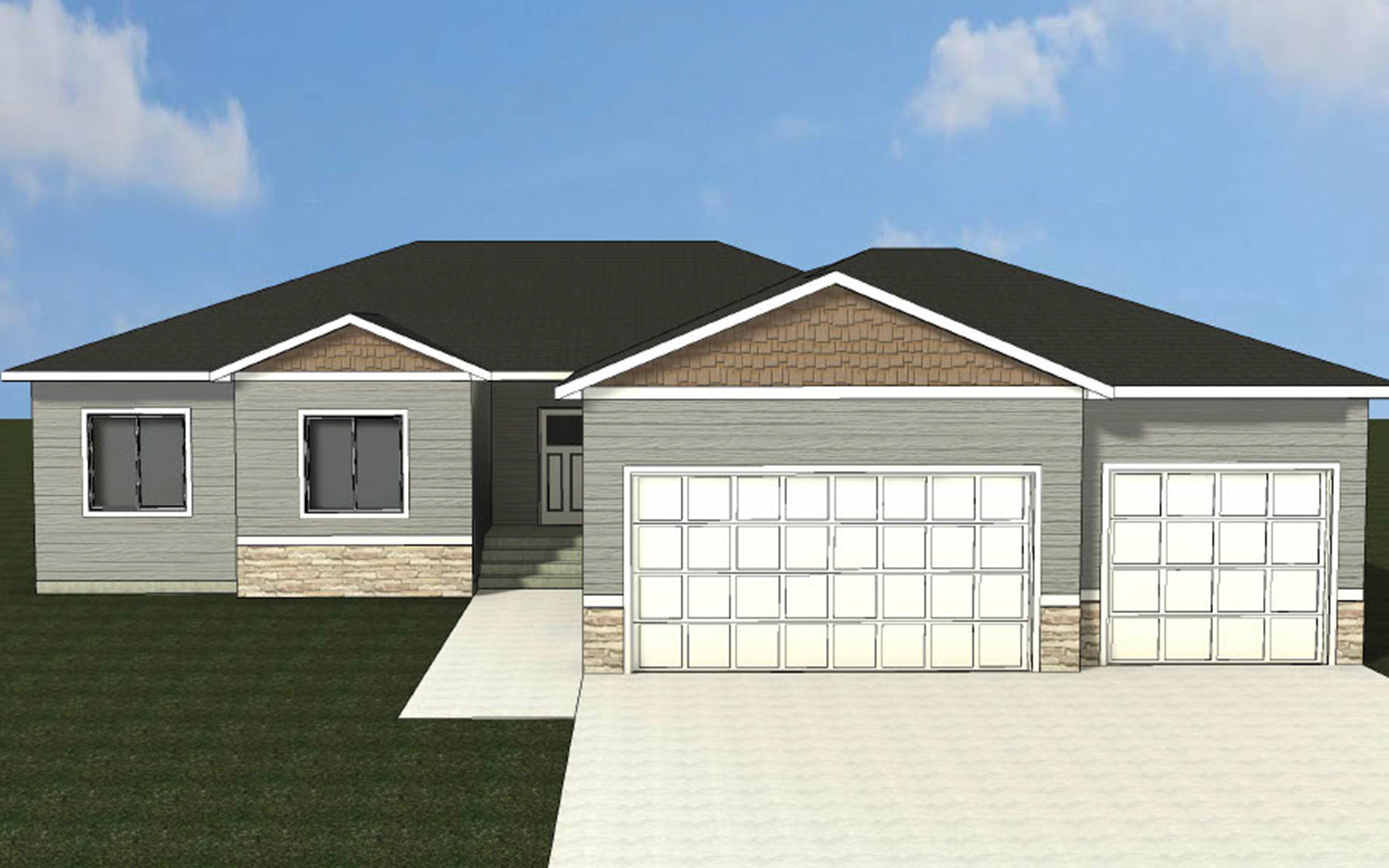 A rendering of a new construction home in sioux falls